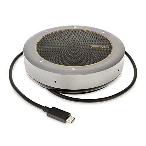Startech.Com Docking Station Usb-C Per Conferenze, Mini Speaker Portatile E Dock Audio Da Usb-C A Vga/4K Hdmi, 2X Hub Usb-A, Microfono/Altoparlante, V