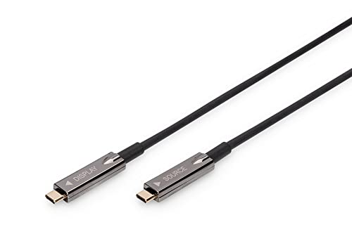Digitus Av Cavo Patch Usb Tipo-C A Usb Tipo-C Aoc Cavo Ibrido In Fibra Ottica 4K@60Hz Usb 3.1 Spec 10M