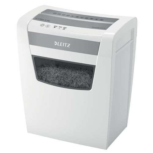 Leitz Iq Office S 80990000 - Distruggidocumenti 14-12 Fogli Di Capacità (70-80 G/M²), Taglio A Particelle, Livello Di Sicurezza P4, Contenitore Per Ri