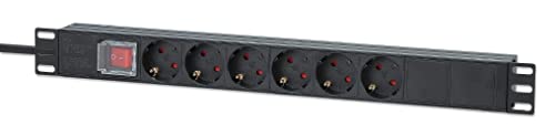 Intellinet 19" 714914 - Ciabatta Elettrica A 6 Prese, Con Contatto Di Protezione, 1U, 2 M