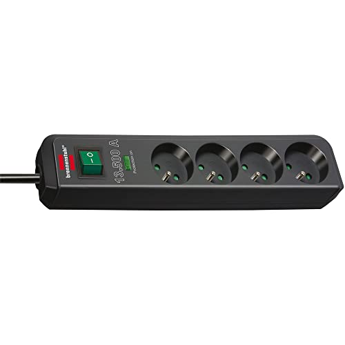 Brennenstuhl Steckdosenleiste "Eco-Line" ", 4-Fach, Schwarz