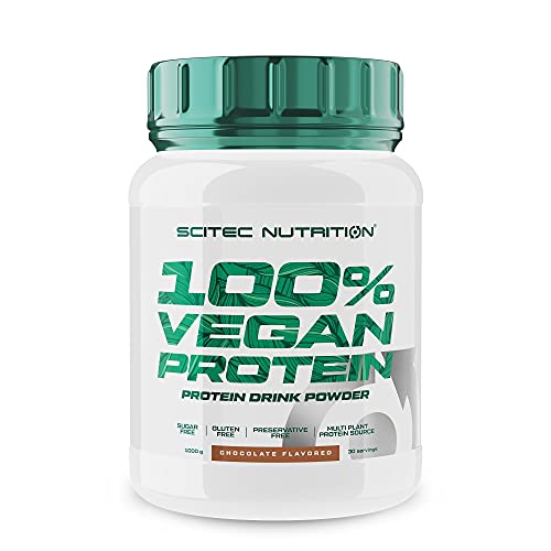 Scitec Nutrition 100% Vegan Protein - 5 Fonti Proteiche Di Origine Vegetale - Arricchito Con Vitamina B12-33 G Per Porzione - Vegan, 1 Kg, Cioccolato