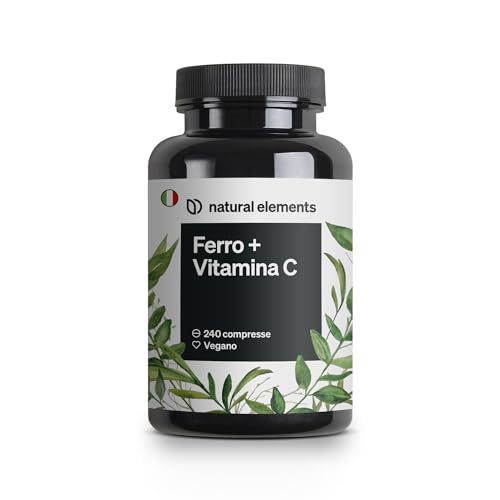 Integratore Ferro Con 40Mg Vitamina C (Da Bisglicinato Ferroso) – 240 Compresse Vegane – Vitamina C Naturale Da Acerola – Complesso Chelato Ben Toller