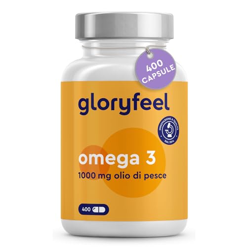 Omega 3 Olio Di Pesce 400 Capsule Softgel Di Omega-3 (Scorta 13 Mesi), 1000Mg Ad Alto Dosaggio, 180Mg Epa & 120Mg Dha, Fonte Di Acidi Grassi Essenzial