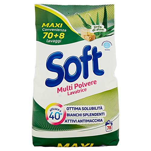 Soft Polvere Lavatrice Igienizzante Linfa Di Aloe 78 Lavaggi 3900G