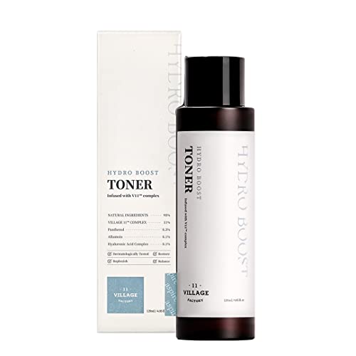 Village 11 Factory Tonico Viso Hydro Boost (120 Ml) Formulazione Vegana, 93% Di Ingredienti Naturali, Idratazione Intensa (Hydro Boost Toner)