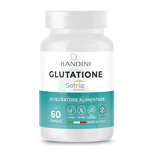 Bandini® Glutatione Forte 250Mg Per Capsula | L-Glutatione Setria Ridotto E Bioattivo Da 60 Capsule | Antiossidante Naturale Ed Anti Invecchiamento |