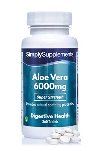 Aloe Vera 6000 Mg - 360 Compresse - Adatto Ai Vegani - 6 Mesi Di Trattamento - Simplysupplements