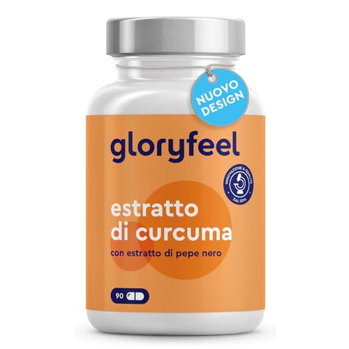 Curcuma Bio 95%, Curcuma Bio In Polvere Con 11.100Mg Di Curcumina + Piperina, Curcuma E Piperina Plus In Capsule, Integratore Con Estratto Di Curcuma