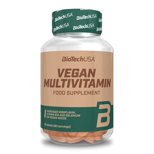 Biotechusa Vegan Multivitamin, Integratore Alimentare In Compresse Contenente Vitamine E Minerali, 60 Compresse