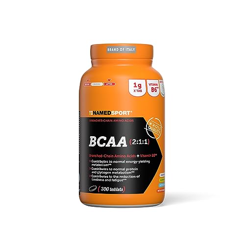 Namedsport Bcaa 2:1:1, Integratore A Base Di Aminoacidi Ramificati E Vitamina B6, Riduce La Stanchezza, Stimola La Sintesi Proteica, Da Energia Negli