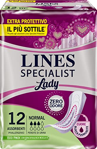 Lines Specialist Assorbenti Per Urina, Normal, 12 Pezzi