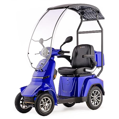 Veleco Gravis - Scooter A 4 Ruote Con Tettuccio - Completamente Assemblato E Pronto All'Uso - Sicuro E Stabile - Illuminazione A Led - Ampio Portaogge
