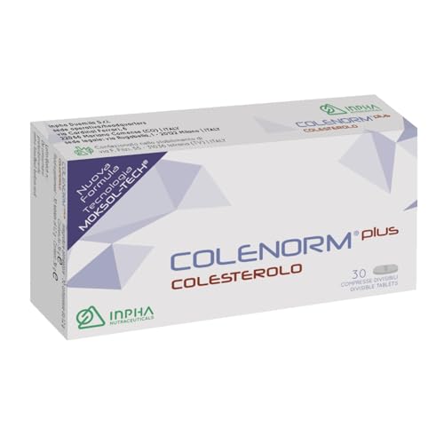 Colenorm Plus Colesterolo® Azione Combinata Di Riso Rosso, Tocoferoli E Coq10 - Efficacia Clinica Testata - Senza Glutine/Lattosio • 30 Cpr • Inpha 20