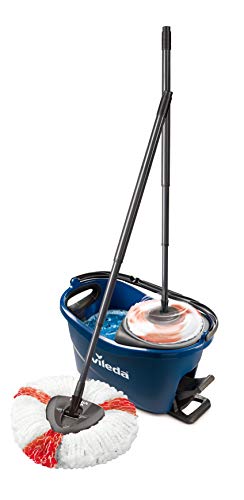 Vileda Turbo Easywring & Clean - Set Completo Di Lavapavimenti, Mocio E Secchio Con Centrifuga, Blu