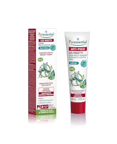 Puressentiel - Sos Insetti - Crema Multi-Lenitiva Bimbo - Punture Di Insetti, Meduse E Piante - Aiuta Ad Alleviare Le Punture E Ad Idratare La Pelle -