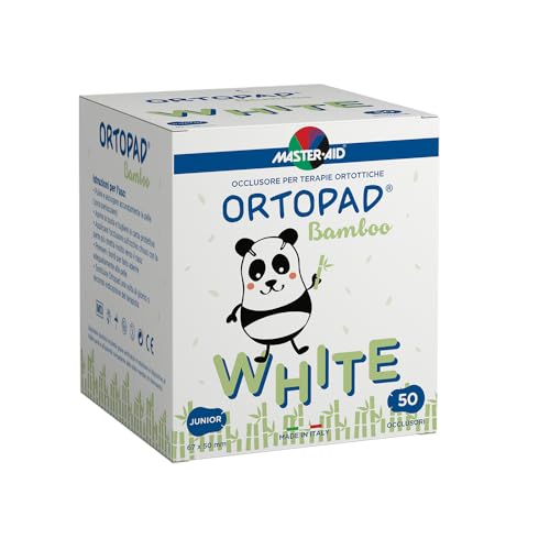 Master Aid Ortopad White Junior - Cerotti Oculari Per Bambini - Cerotto Occlusore Occhio Bambini Per Il Trattamento Di Occhio Pigro E Strabismo - 1 Co