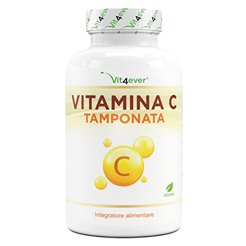 Vitamina C Tamponata - 365 Capsule - Alto Dosaggio Di 1000 Mg Di Vitamina C Per Dose Giornaliera - Da Fermentazione Vegetale - Ph Neutro E Molto Ben T