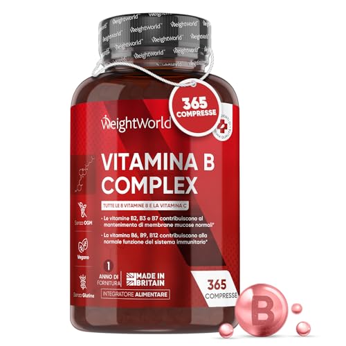 Vitamina B Complex Ad Alto Dosaggio, 365 Compresse Vegane Di Vitamine B (Scorta Per 1 Anno) Vitamine Gruppo B Con Biotina, Vitamina B6, B9, B12, B1, B