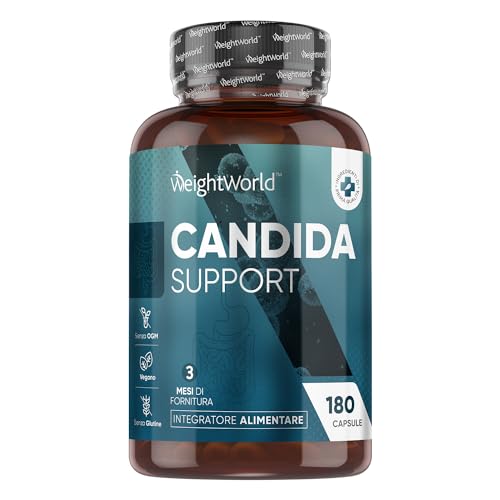 Candida Support 180 Capsule Vegan (3 Mesi) - Complex Con Lactobacillus Acidophilus E Bifidobacterium Bifidum - Formula Con Ingredienti Di Origine Natu