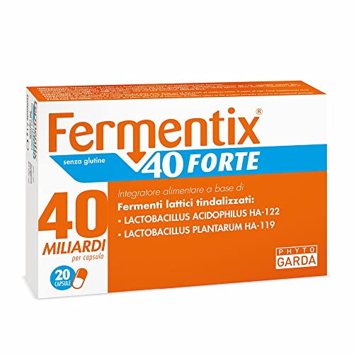 Phyto Garda Fermentix - 40 Forte Integratore Di Fermenti Lattici, 20 Capsule