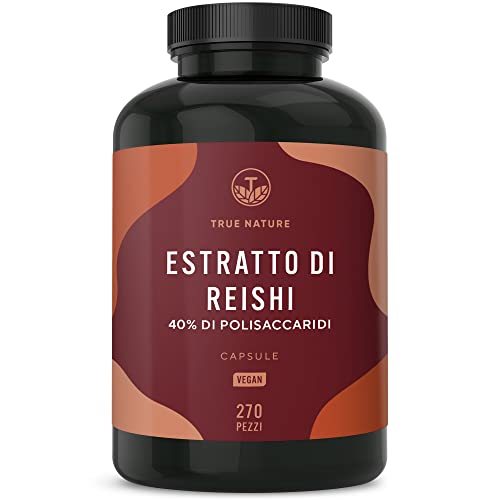 Reishi - 270 Capsule (Big Pack) - 9750 Mg Di Dosaggio Elevato - 40% Di Polisaccaridi Bioattivi - Reishi Ganoderma Lucidum - Fungo Cinese Reishi - Vega