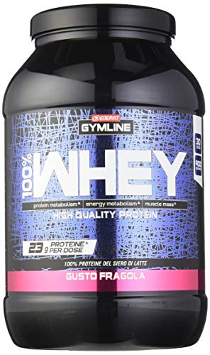 Enervit Gymline Muscle 100% Whey Protein Concentrate, Fragola - 900 Gr