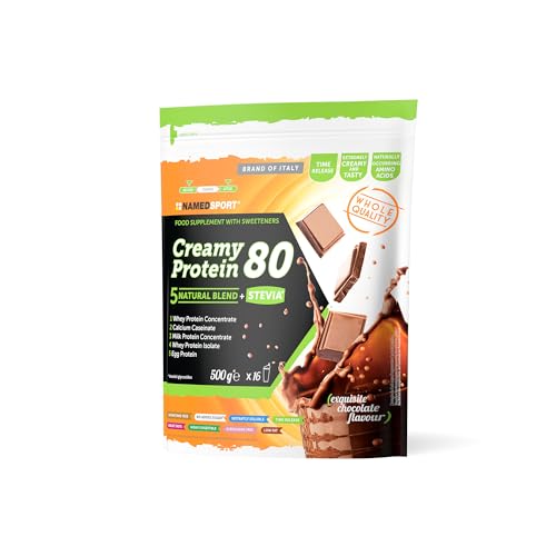 Namedsport> Creamy Protein 80 Exquisite Chocolate, Proteine Con Un Ridotto Apporto Di Zuccheri E Grassi, Favorisce Il Mantenimento Della Massa Muscola