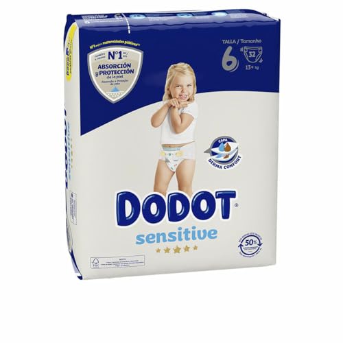 Dodot Pannolini Sensitive 6+13 Kg (32 Pezzi)
