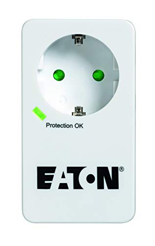 Eaton Multipresa / Parafulmine - Eaton Protection Box 1 Din - Pb1D - 1 Spina Schuko - Bianco E Nero