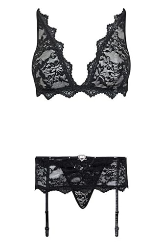 Livia Corsetti Fashion Belita Set Reggiseno E Reggicalze, Nero, Large/X-Large