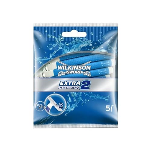 Wilkinson Sword Extra 2 Precision, Rasoio Usa E Getta Per Uomo, Confezione Da 5 Pezzi