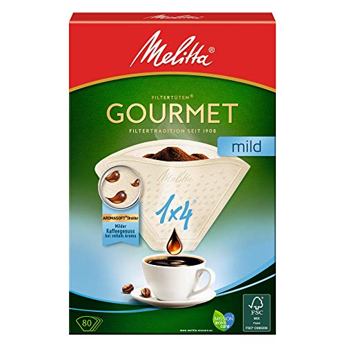Melitta Gourmet - Sacchetti Filtranti Per Alimenti, 1 X 4, 80 Pezzi, Colore: Marrone Naturale