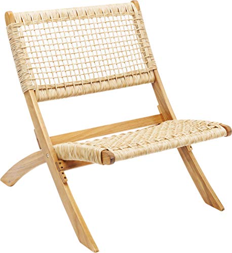 Kare Sedia Pieghevole Copacabana, Rattan, Beige, Taglia Unica