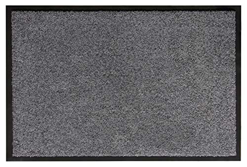 Andiamo Verdi Stuoia Cattura Zerbino Pulito Raschia Sporco Tappetino Porta-Zona Ingresso In/Outdoor-Antiscivolo Lavabile Grigio Polipropilene-60X90 Cm