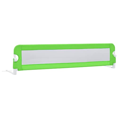 Vidaxl Sponde Letto Per Bambini Pieghevoli Barriera Di Sicurezza Per La Nanna Verde 180X42 Cm In Rete In Poliestere Tubi In Metallo