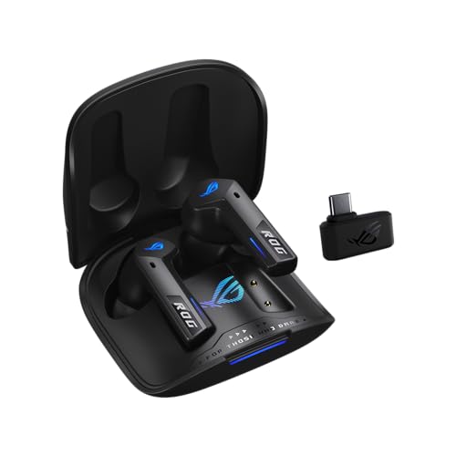 Rog Cetra True Wireless Speednova - Cuffie Da Gioco Senza Fili, Tecnologia Wireless Rog Speednova, Audio A 24 Bit 96 Khz, Microfoni Ia A Conduzione Os