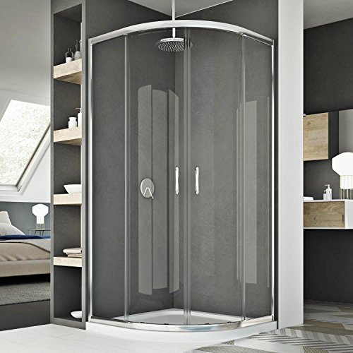 Idralite Box Doccia Semicircolare 90X90 Cm H185 Trasparente Mod. Junior