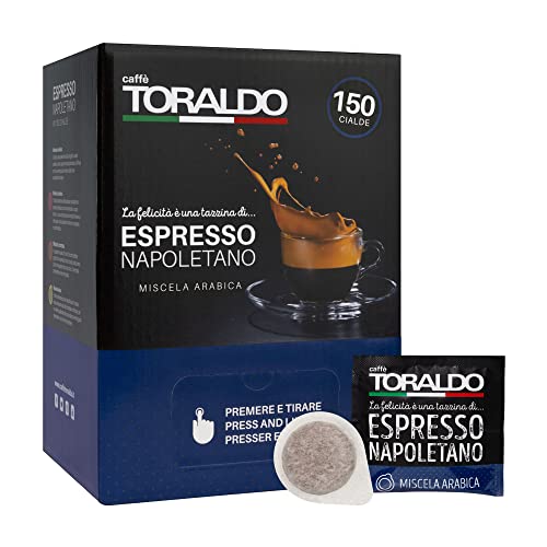 Caffè Toraldo | Cialde Ese 44 | Caffè Selezionato, Tostato E Torrefatto In Italia | Eccellenza Del Caffè Napoletano (150 Cialde, Miscela Arabica)