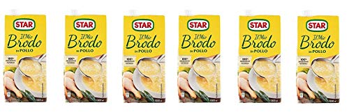 6X Star Brodo Pollo Brodo Liquido Pollo Pasti Pronto Pollo 1Lt