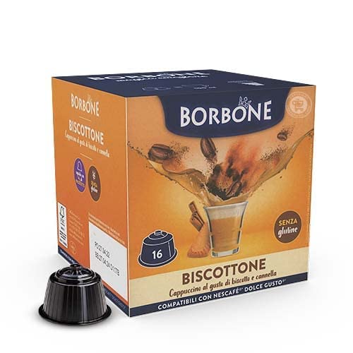 Caffè Borbone 64 Capsule Compatibili Con Nescafe Dolce Gusto Biscottone Bevanda Al Gusto Biscotto - L' Emporio Del Caffè