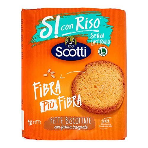 Si Con Riso - Fette Biscottate Integrali - Colazione Senza Lattosio, Senza Olio Di Palma - 300 Gr