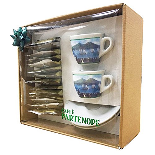 Confezione Regalo Caffè Partenope Cialde + 2 Tazzine - Offerta 3 Pezzi