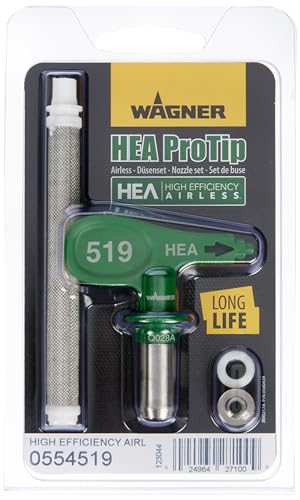 Wagner Ugello Hea Protip 519, Ugello Airless Per Vernici Di Fondo, Smalti, Dispersioni, Vernici A Base Di Latex, Protezionedalla Fiamma Edalla Corrosi