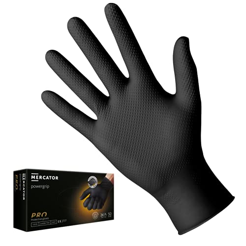Guantes De Nitrilo Powergrip, Negros, Xl, 50 Piezas