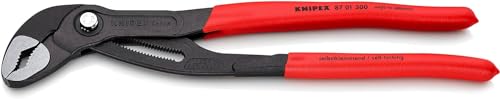 Knipex Cobra Pinza Regolabile Di Nuova Generazione Per Tubi E Dadi Bonderizzata Grigia, Rivestiti In Resina Sintetica Antiscivolo 300 Mm (Confezione S
