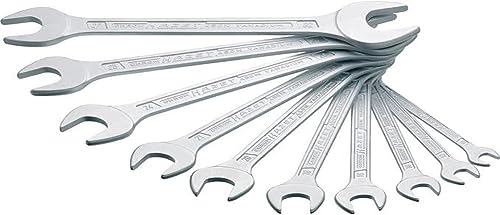 Hazet 450N/10 Serie Di Chiavi A Forchetta Doppia, Argento, Numero Utensili 10