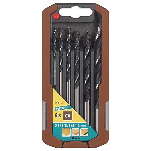 Wolfcraft Set Di Punte Per Legno Elicoidali Cv Da 6 Pezzi I 7108000 I Per Fori Nel Legno Dolce