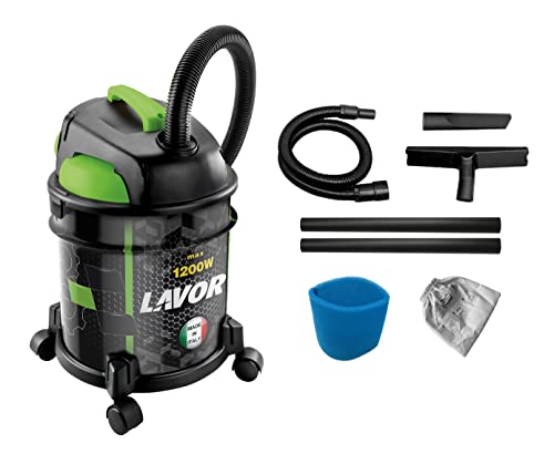 Lavor Aspiratore Solidi E Liquidi Rudy 1200 S, Con Filtro Lavabile, Funzione Soffiante, Capacità Vano Raccolta 20 L, Serbatoio In Metallo, 18 Kpa, 120