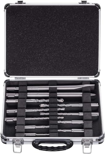 Bosch Professional, Set Da 11 Pezzi Di Punte Per Martelli E Scalpelli Sds Plus, Misti Per Calcestruzzo E Muratura, Accessorio Per Martello Perforatore